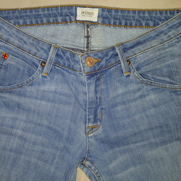 Hudson Jeans Classic Blue Straight Cuffed Leg Denim - Picture 3 of 13